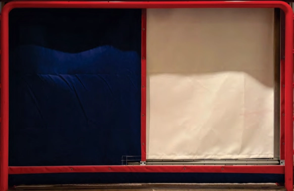 hockey net with curtain for shooting the left side